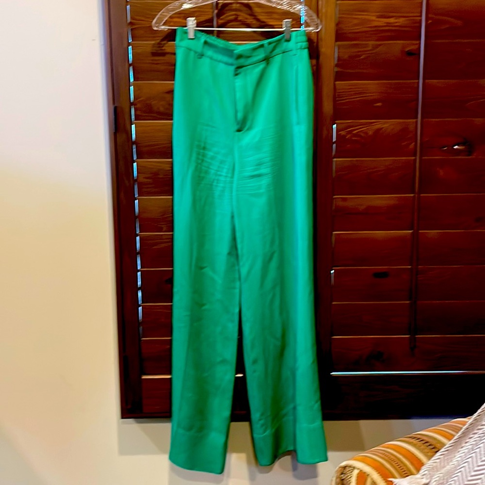 Zara Trousers Small Kelly Green